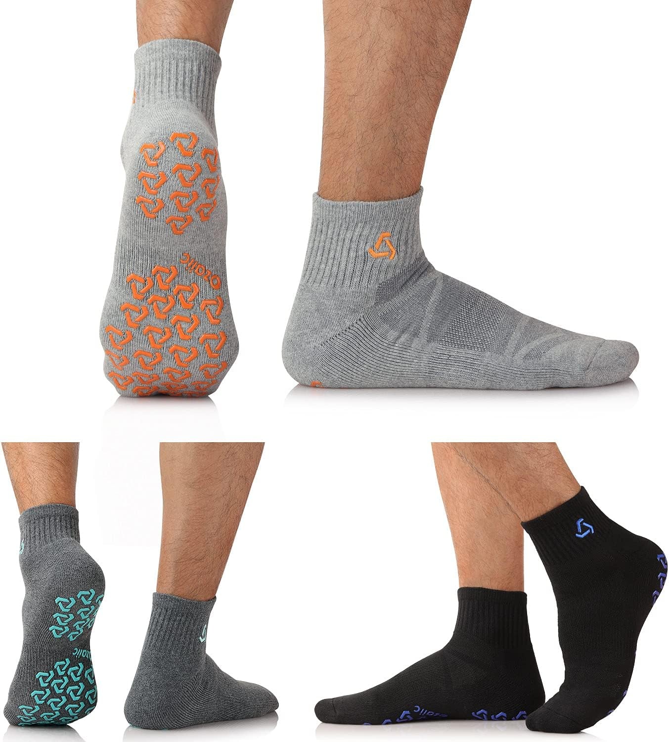 Non-Slip Grip Socks for Yoga, Pilates & Home Workouts - Perfect Cushioning for Men and Women