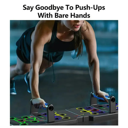28 in 1 Push up Rack Board System Fitness Workout Train Home Gym Exercise Stands