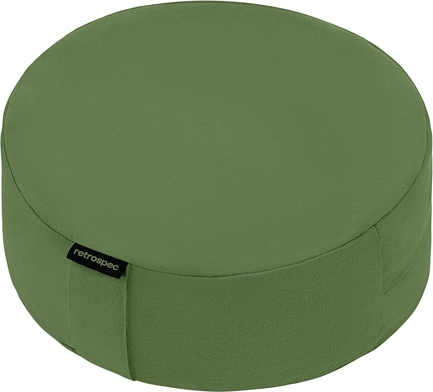 Sedona Zafu Meditation Cushion Filled W/Buckwheat Hulls - Yoga Pillow for Meditation Practices - Machine Washable 100% Cotton Cover & Durable Carry Handle, Round