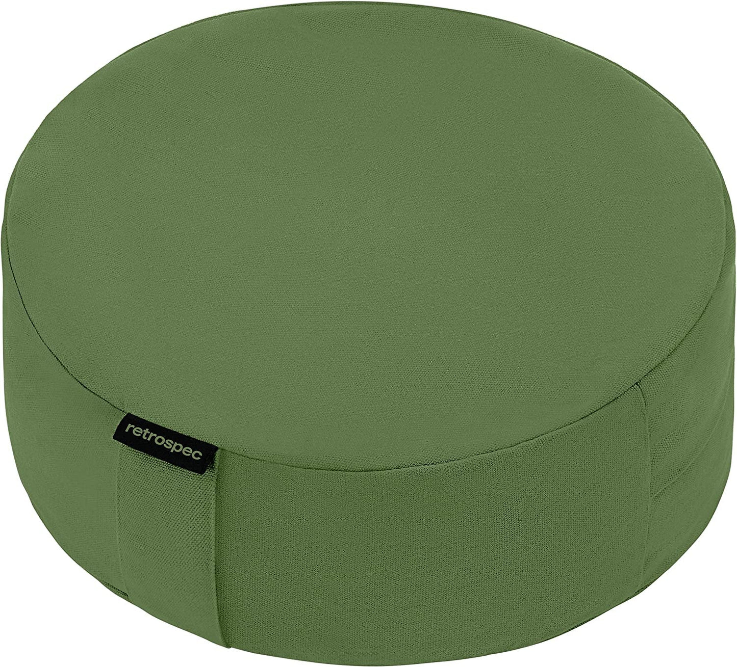 Sedona Zafu Meditation Cushion Filled W/Buckwheat Hulls - Yoga Pillow for Meditation Practices - Machine Washable 100% Cotton Cover & Durable Carry Handle, Round