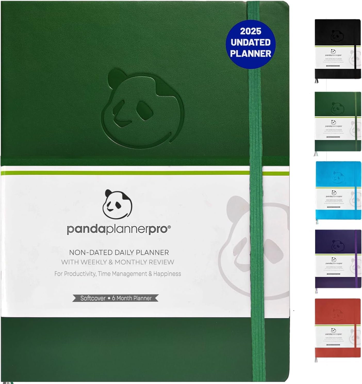 Pro 2025-2026 – Undated Productivity Planner with Daily, Weekly & Monthly Layouts – Large 8.5X11 Goal Tracker, Habit Planner, Time Management & Focus Organizer – Dark Green