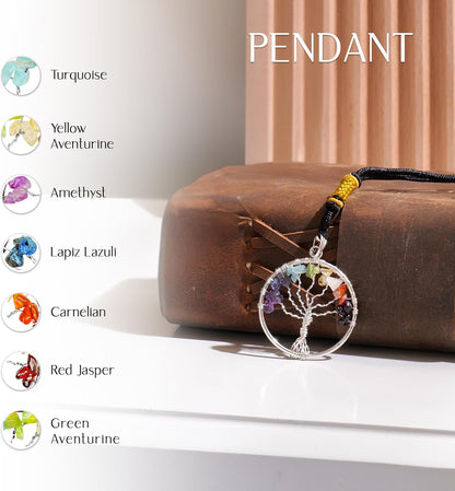 Bonsai Tree - Crystals and Healing Stones - Living Room Decor - Crystal Tree Tree of Life - Gem Tree Stones - Feng Shui and Money - Shelf Decor for Office