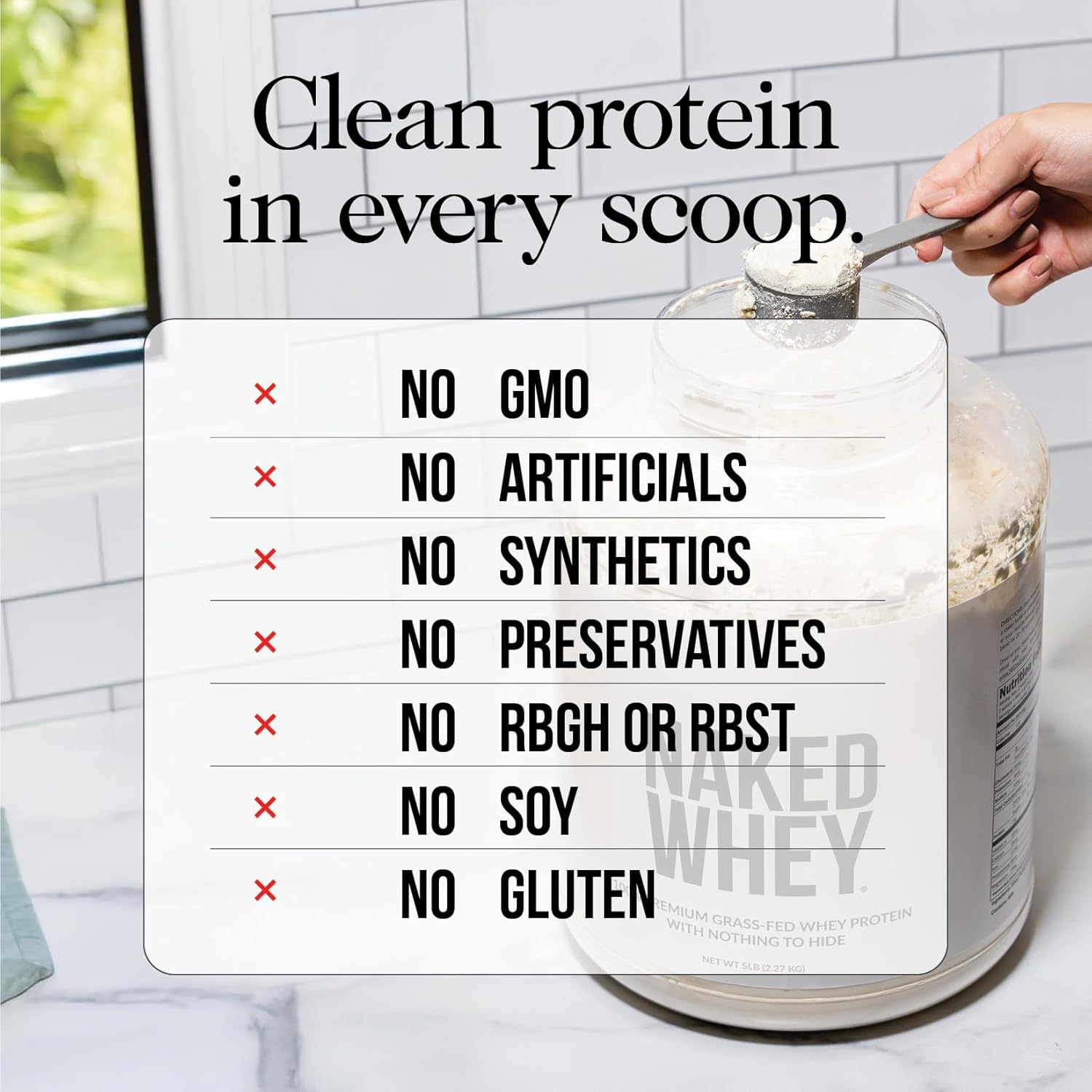 Whey Chocolate Peanut Butter Protein Powder, Grass Fed Whey, No GMO, No Soy, and Gluten Free. Nothing Artificial, Aid Growth and Recovery - 21 Servings