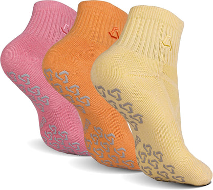 Non-Slip Grip Socks for Yoga, Pilates & Home Workouts - Perfect Cushioning for Men and Women