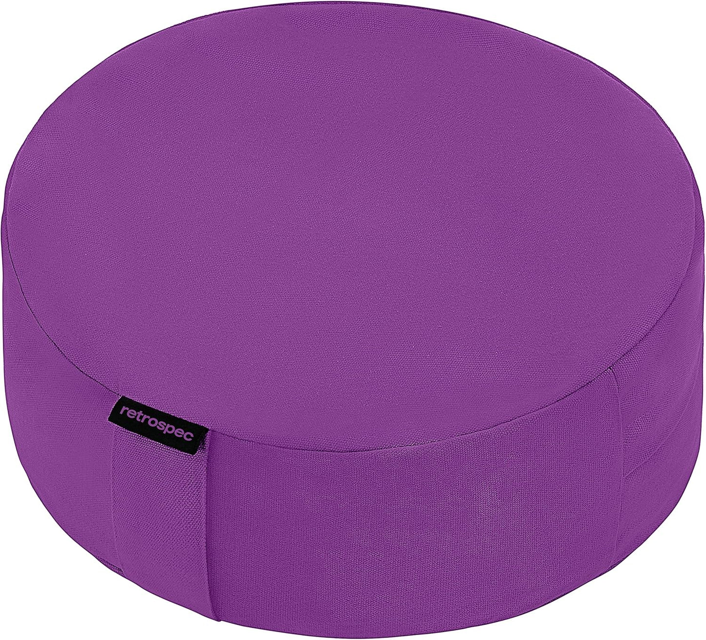 Sedona Zafu Meditation Cushion Filled W/Buckwheat Hulls - Yoga Pillow for Meditation Practices - Machine Washable 100% Cotton Cover & Durable Carry Handle, Round