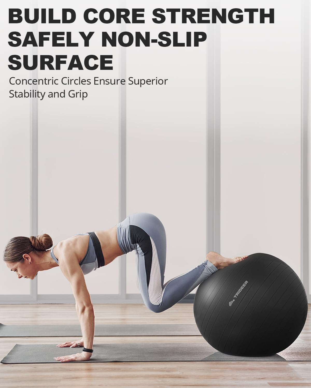 Extra Thick Yoga Ball Exercise Ball, 5 Sizes Gym Ball, Heavy Duty Ball Chair for Balance, Stability, Pregnancy, Quick Pump Included