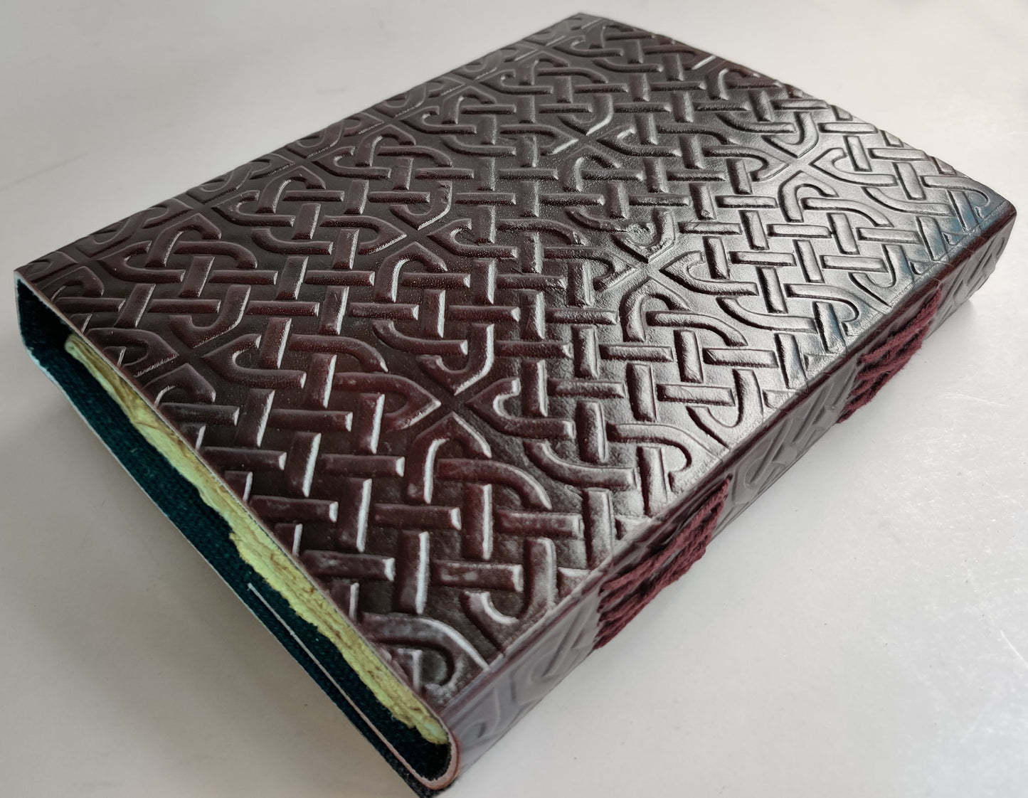 Leather Journal Writing Notebook 7 Chakra Stone Diary for Men & Women, Handmade Antique Deckle Edge Paper - Book of Shadow Travel Diary Gift for Him Her by , Brown