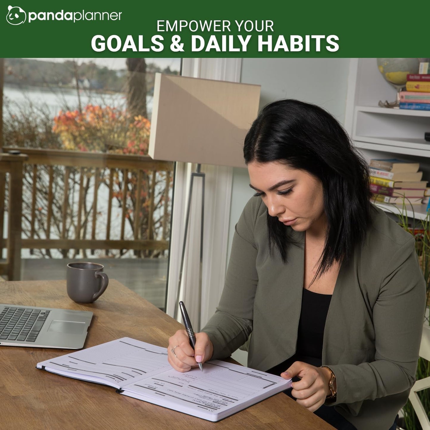 Pro 2025-2026 – Undated Productivity Planner with Daily, Weekly & Monthly Layouts – Large 8.5X11 Goal Tracker, Habit Planner, Time Management & Focus Organizer – Dark Green