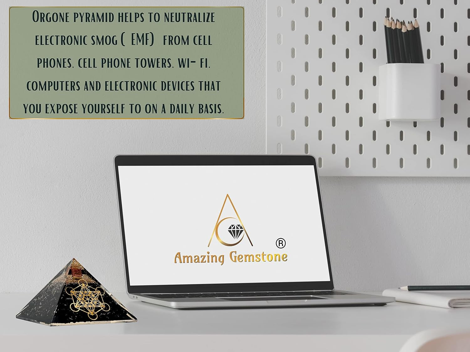 Large Orgone Pyramid of Shungite Stones | Shungite Pyramid Crystal | Metatron Cube Orgonite Pyramid | Organ Pyramids Positive Energy Healing