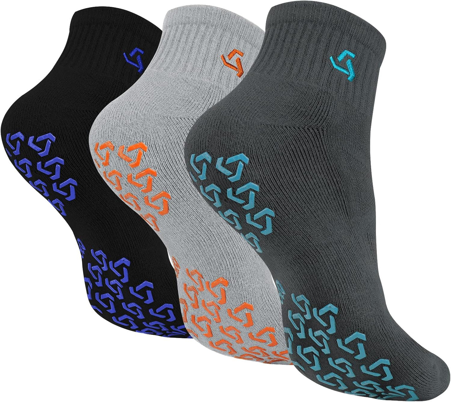 Non-Slip Grip Socks for Yoga, Pilates & Home Workouts - Perfect Cushioning for Men and Women