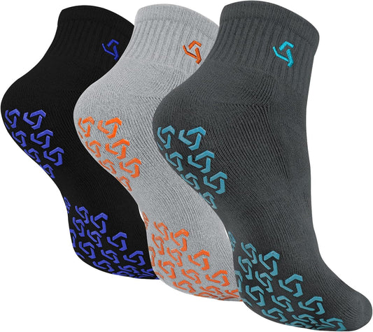 Non-Slip Grip Socks for Yoga, Pilates & Home Workouts - Perfect Cushioning for Men and Women
