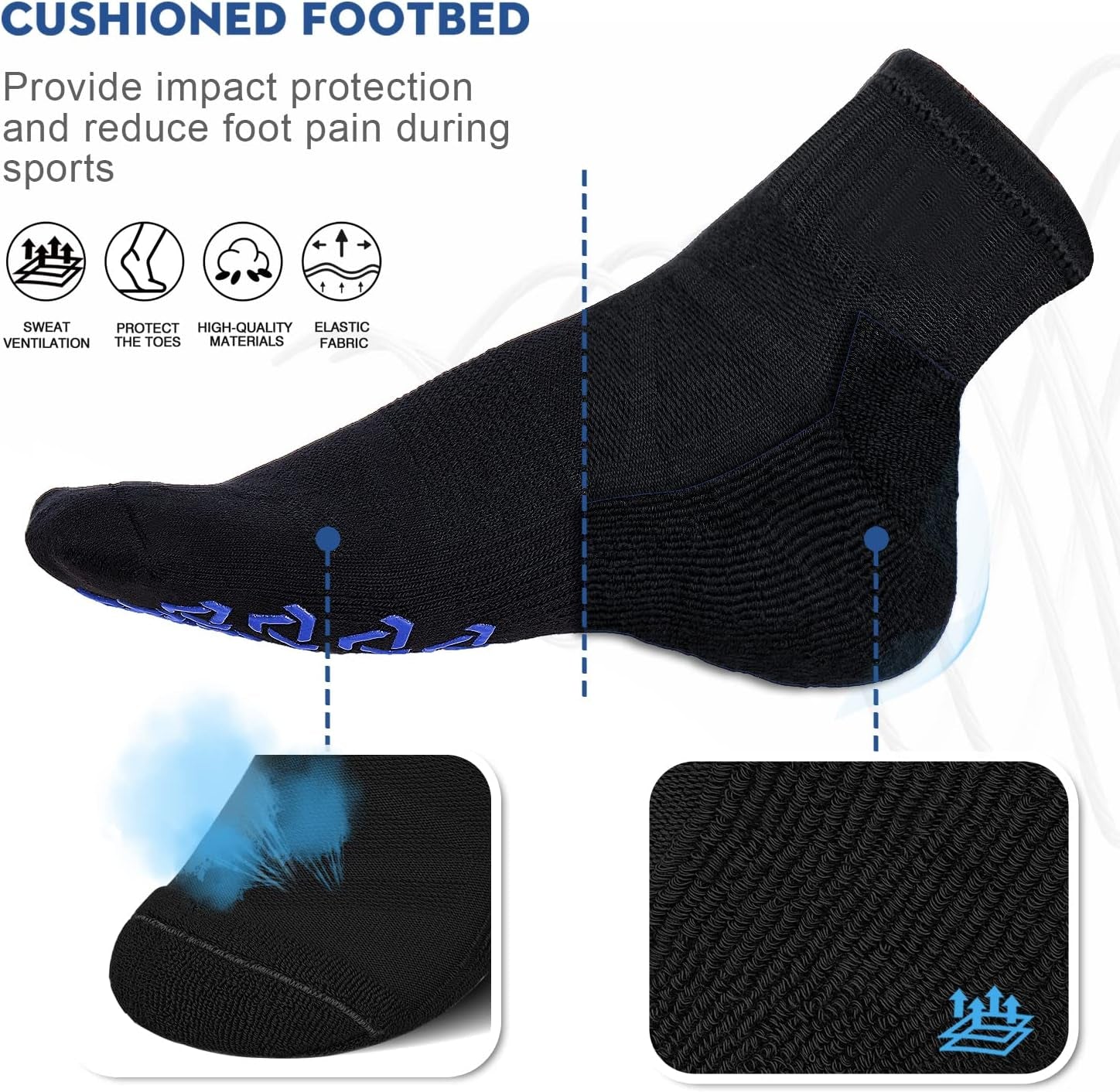 Non-Slip Grip Socks for Yoga, Pilates & Home Workouts - Perfect Cushioning for Men and Women