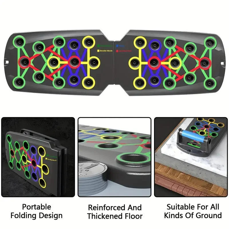 28 in 1 Push up Rack Board System Fitness Workout Train Home Gym Exercise Stands