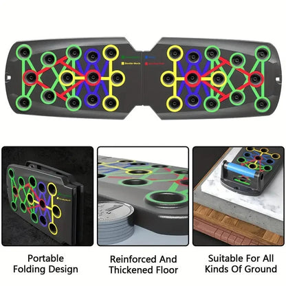 28 in 1 Push up Rack Board System Fitness Workout Train Home Gym Exercise Stands